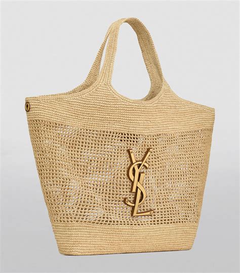 yves saint laurent raphia|SAINT LAURENT TOTE IN RAFFIA .